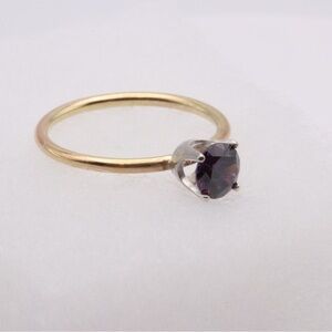 Handmade 14K GF Ring with Purple Cubic Zirconia – Size 8